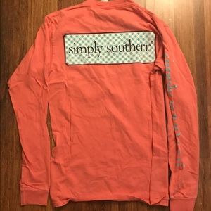 Simply Southern pink long sleeve Tshirt